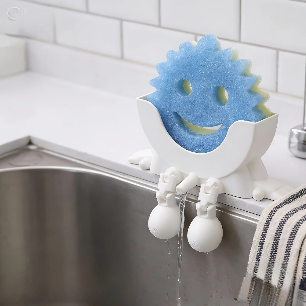 Home Goods Bathroom Storage - Drainable Soap & Sponge Holder 2-in-1