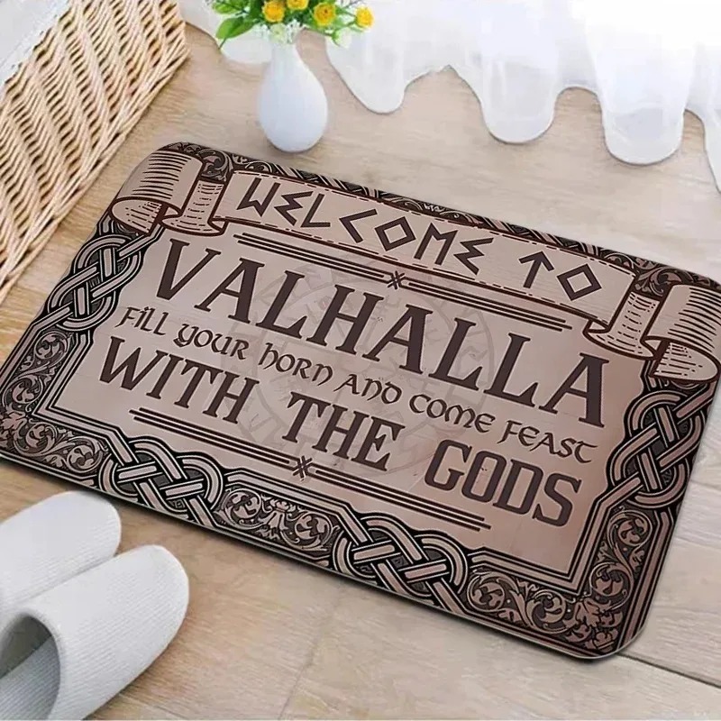Zara Home Bathroom Rug - Retro Welcome Doormat Gothic Entrance Carpet