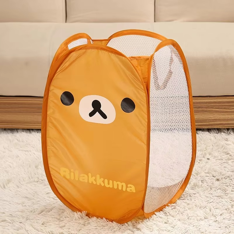 Home Goods Bathroom Storage - Hot Rilakkuma Mesh Folding Large Capacity