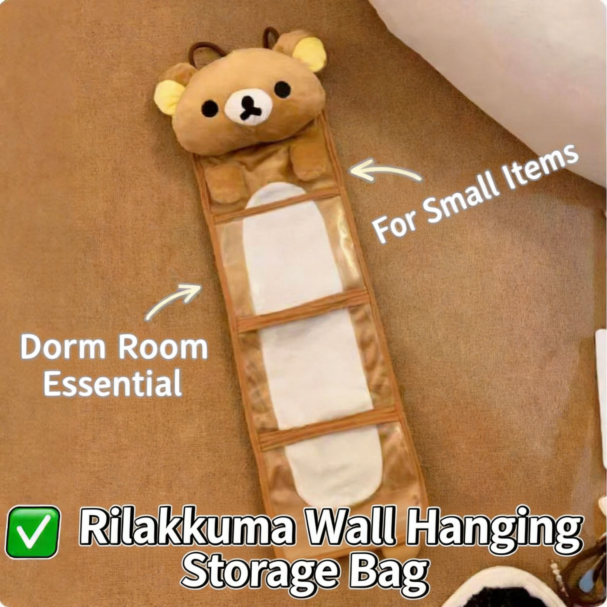 Home Goods Bathroom Storage - Cute Rilakkuma Japanese Cartoon Wall Hanging