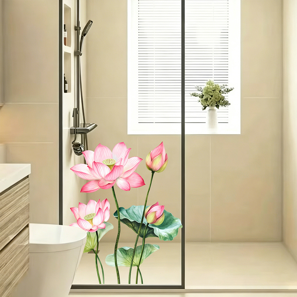 Detachable Lotus Wall Sticker, - Home Bathroom Door recensie en prijs