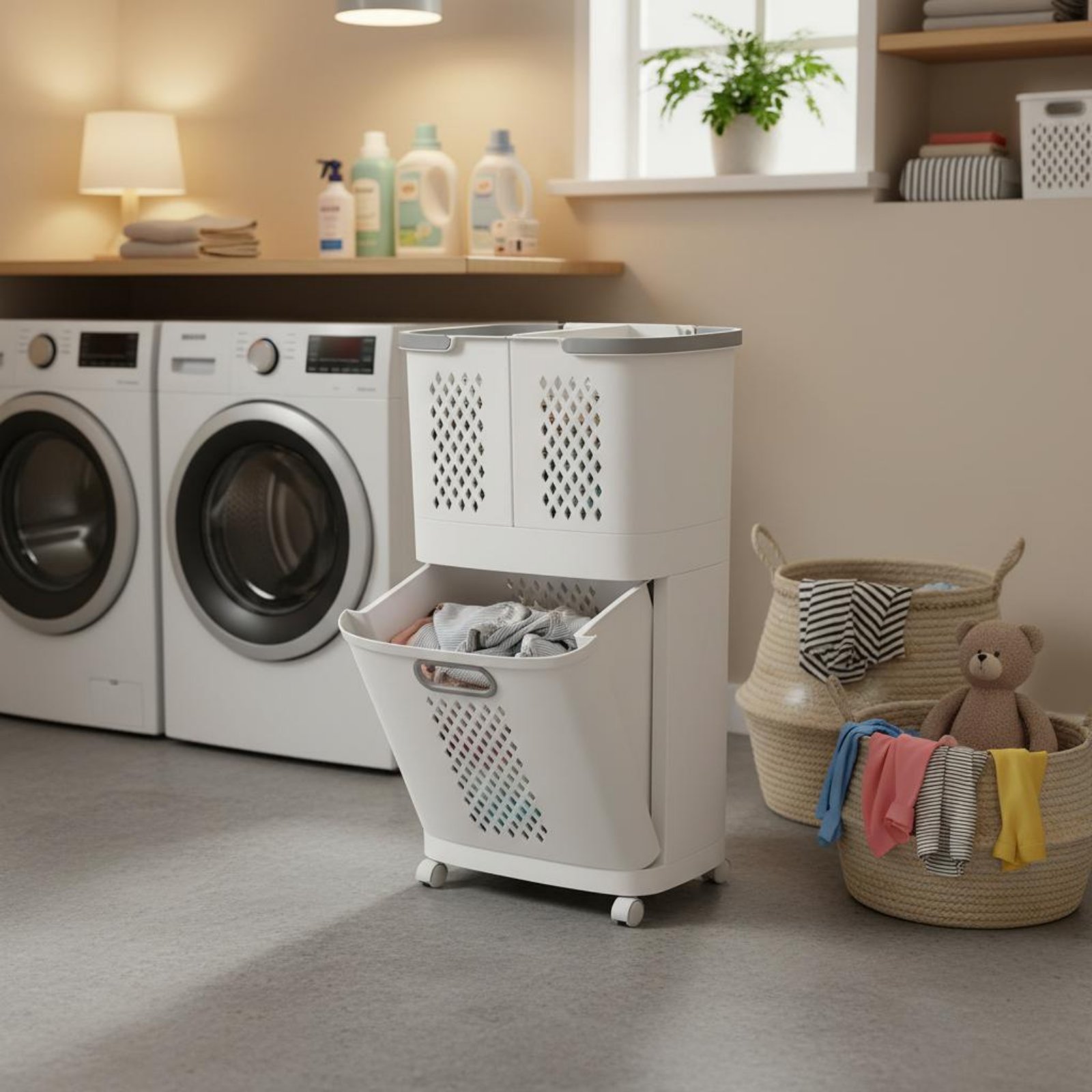 Laundry Sorter Bin Space Savin - Home Bathroom Vent recensie en prijs