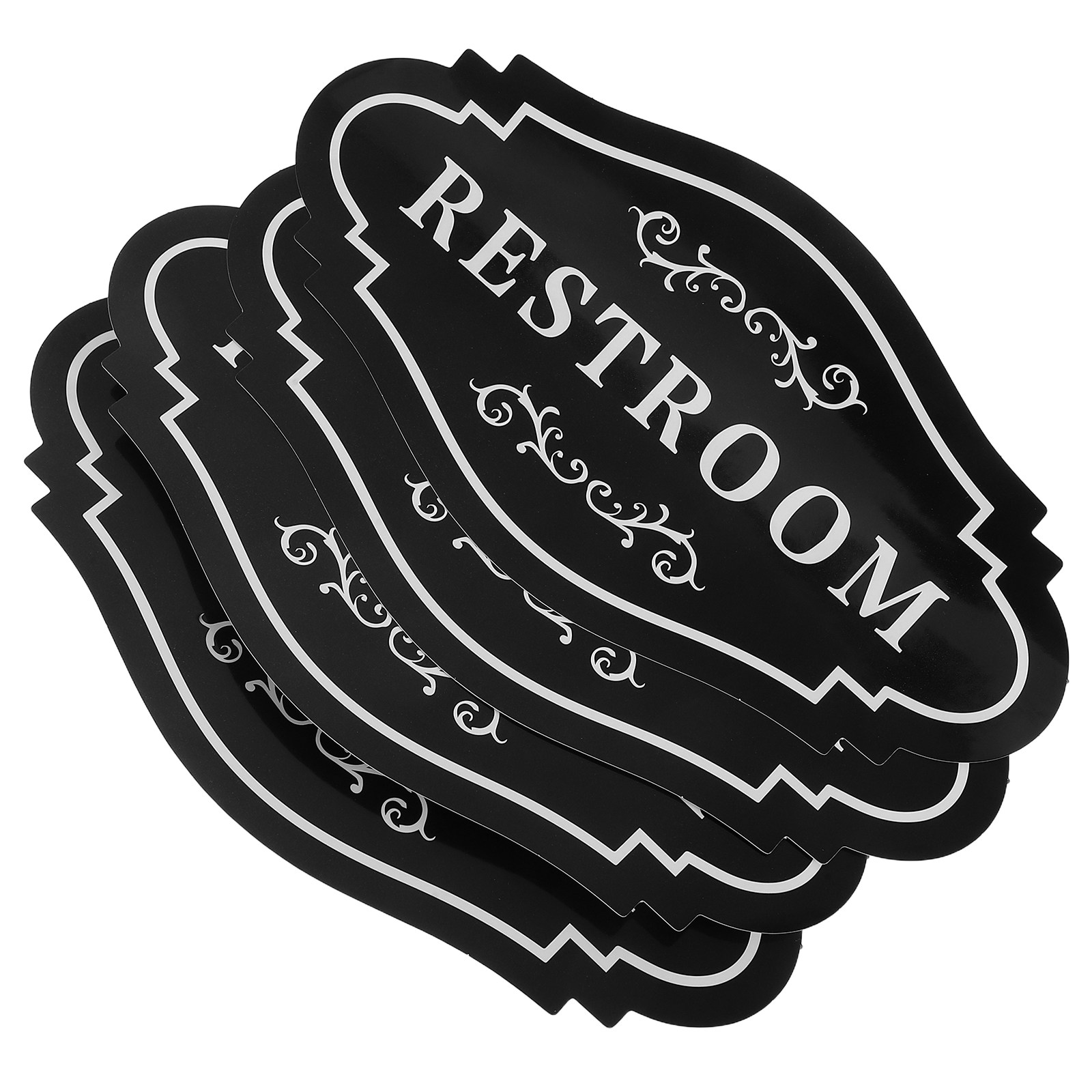 4Pcs Black Waterproof Vinyl Re - Home Bathroom Door recensie en prijs