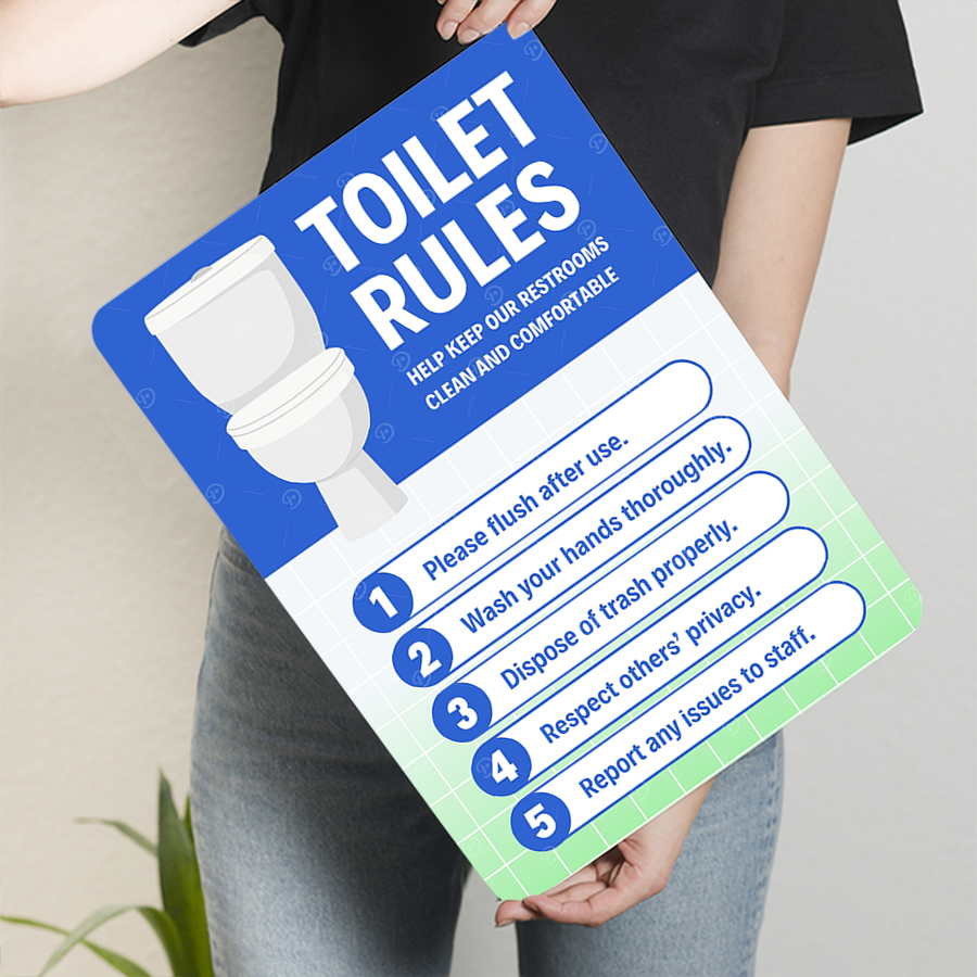 Custom Toilet Rules Metal Sign - Home Bathroom Etiquette recensie en prijs