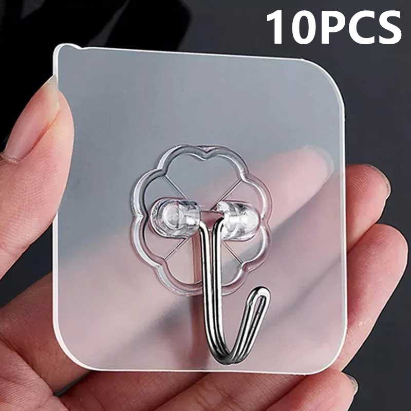 10PCS Transparent Stainless St - Robe Hook Adhesive recensie en prijs