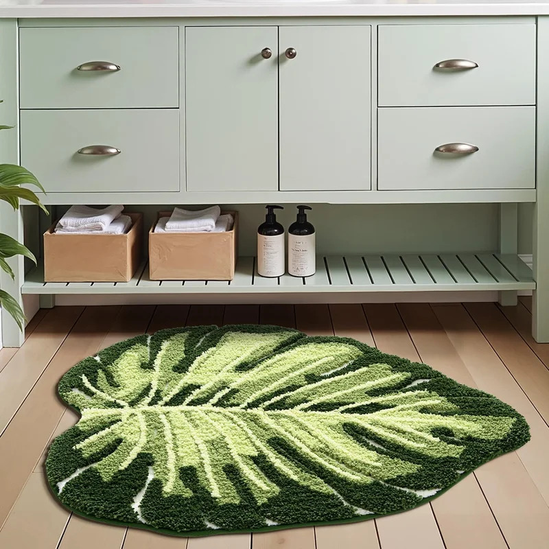 VIKAMA Non-Slip Bath Mat Green - Zara Home Bathroom Rug recensie en prijs