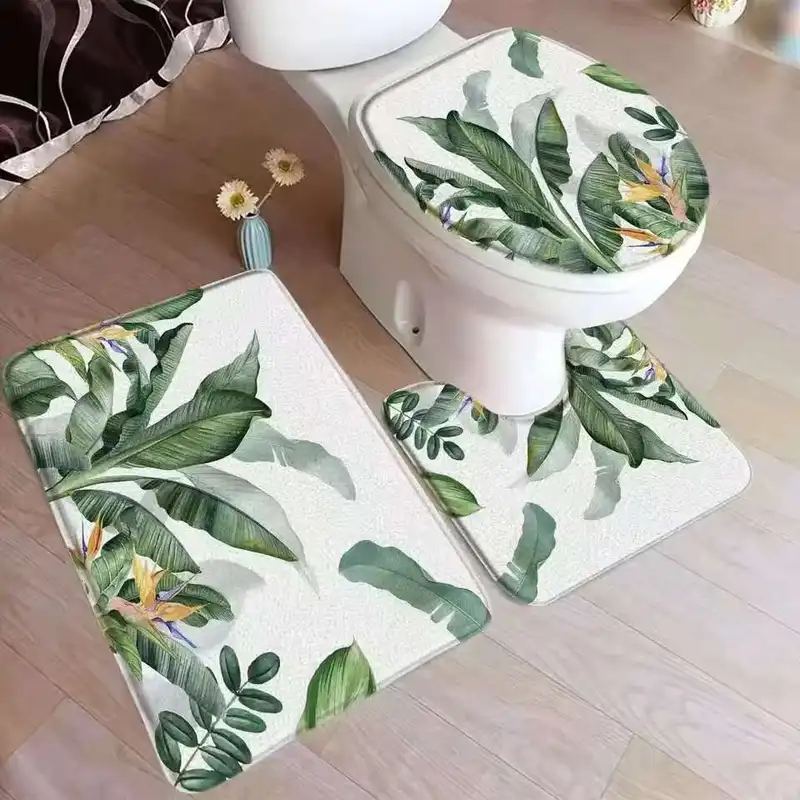 VIKAMA Tropical Leaf Bath Mat  - Zara Home Bathroom Rug recensie en prijs