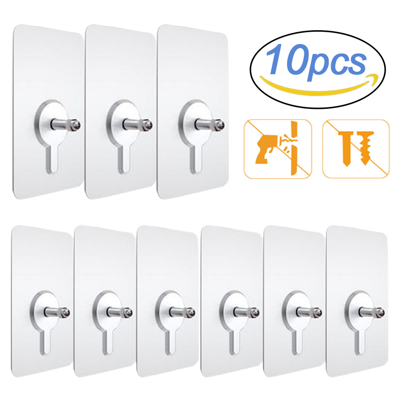 10Pcs Shelf Adhesive Wall Hook - Robe Hook Adhesive recensie en prijs