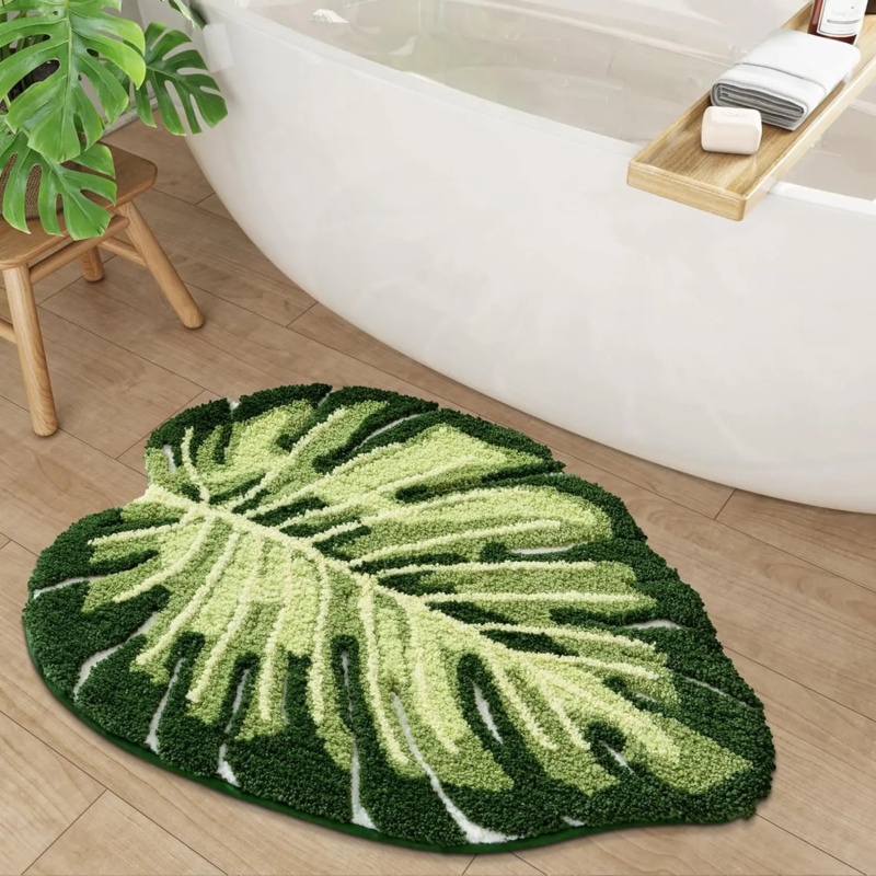 VIKAMA Small Fresh Green Leaf  - Zara Home Bathroom Rug recensie en prijs