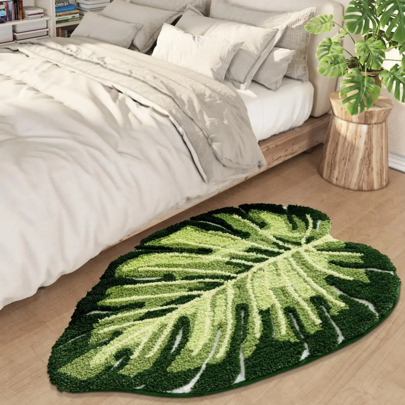 VIKAMA Tropical Green Leaf Bat - Zara Home Bathroom Rug recensie en prijs