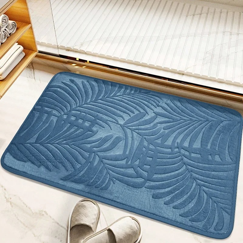 Embossed Palm Leaf Plant Print - Zara Home Bathroom Rug recensie en prijs