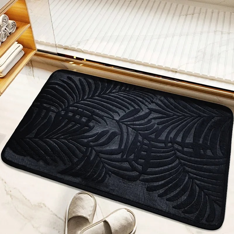 Embossed Palm Leaf Plant Print - Zara Home Bathroom Rug recensie en prijs