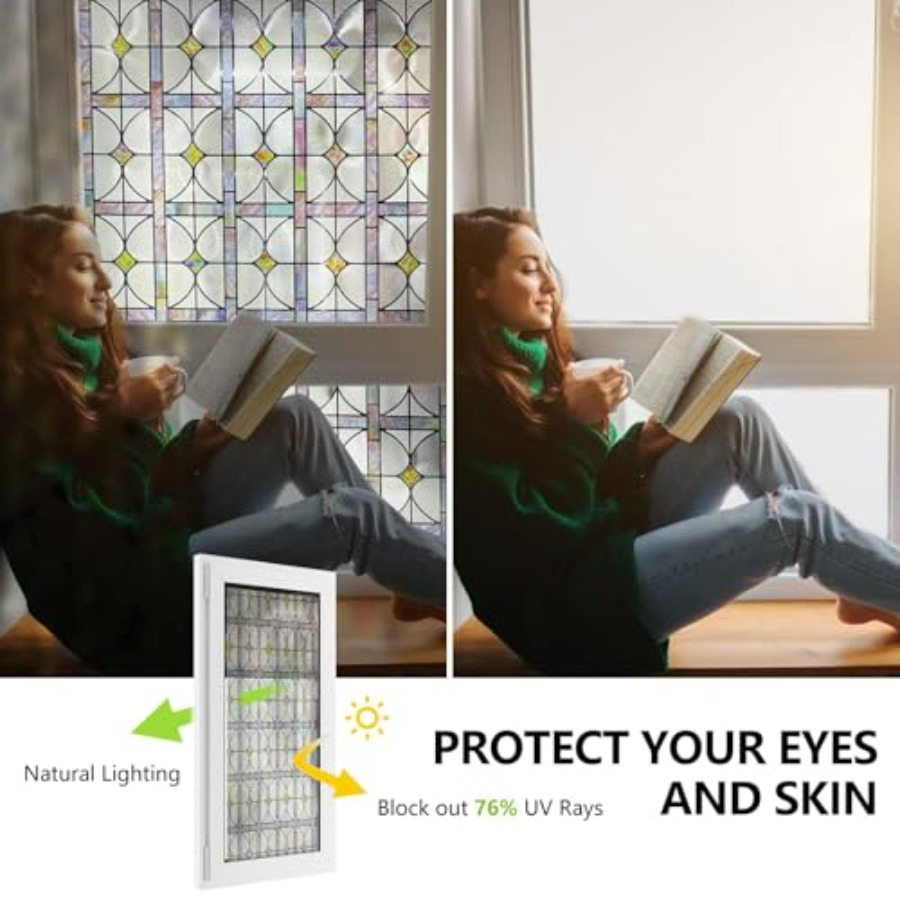 3D Stained Glass Window Film,  - Home Bathroom Door recensie en prijs