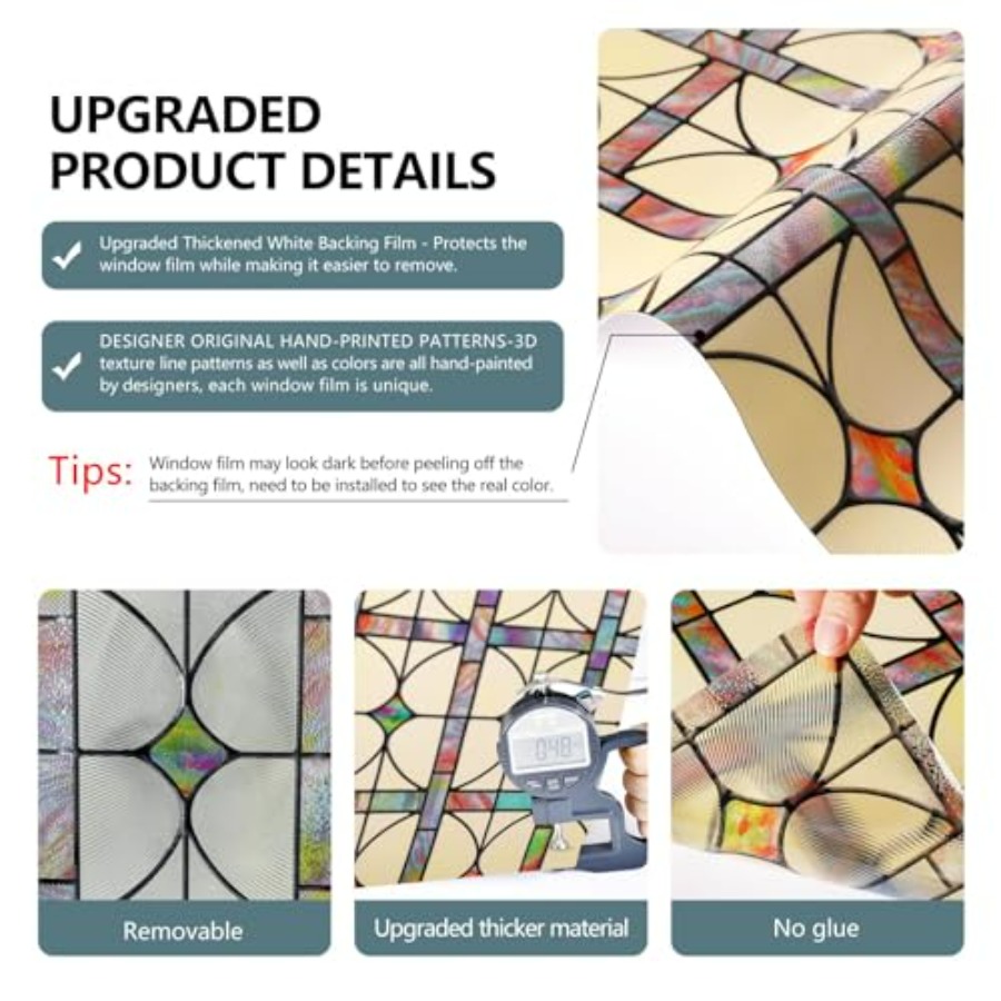 3D Stained Glass Window Film,  - Home Bathroom Door recensie en prijs