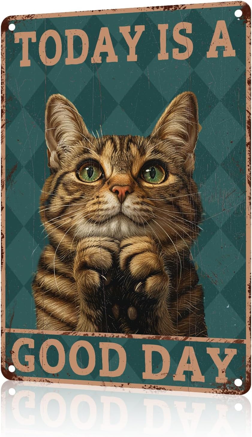 Cat Metal Tin Sign Home  Life  - Home Goods Bathroom Decor recensie en prijs