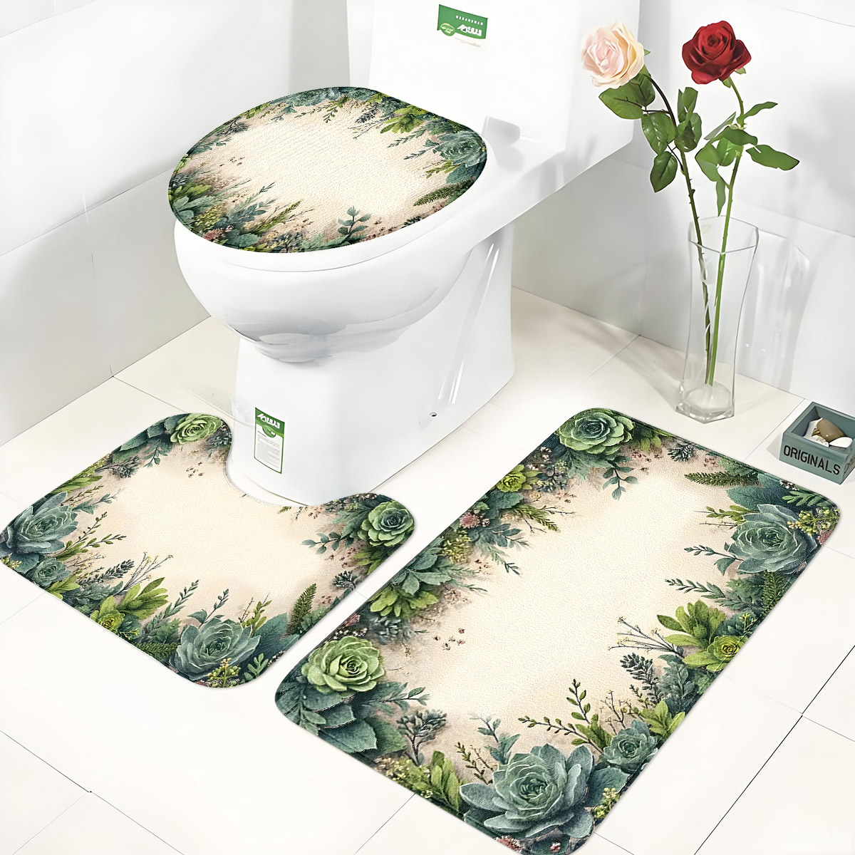 Retro Succulent Bathroom Three - Zara Home Bathroom Rug recensie en prijs