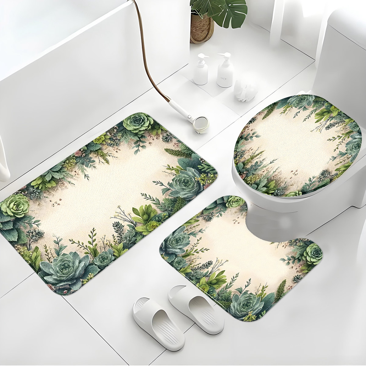 Retro Succulent Bathroom Three - Zara Home Bathroom Rug recensie en prijs