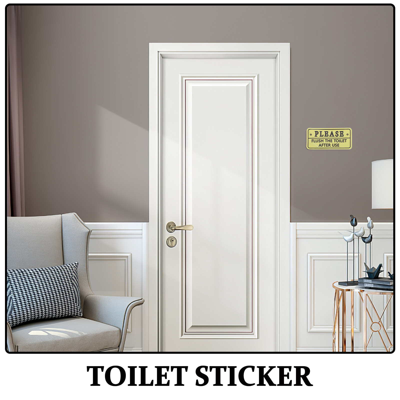 2Pcs Waterproof Please Flush T - Home Bathroom Etiquette recensie en prijs
