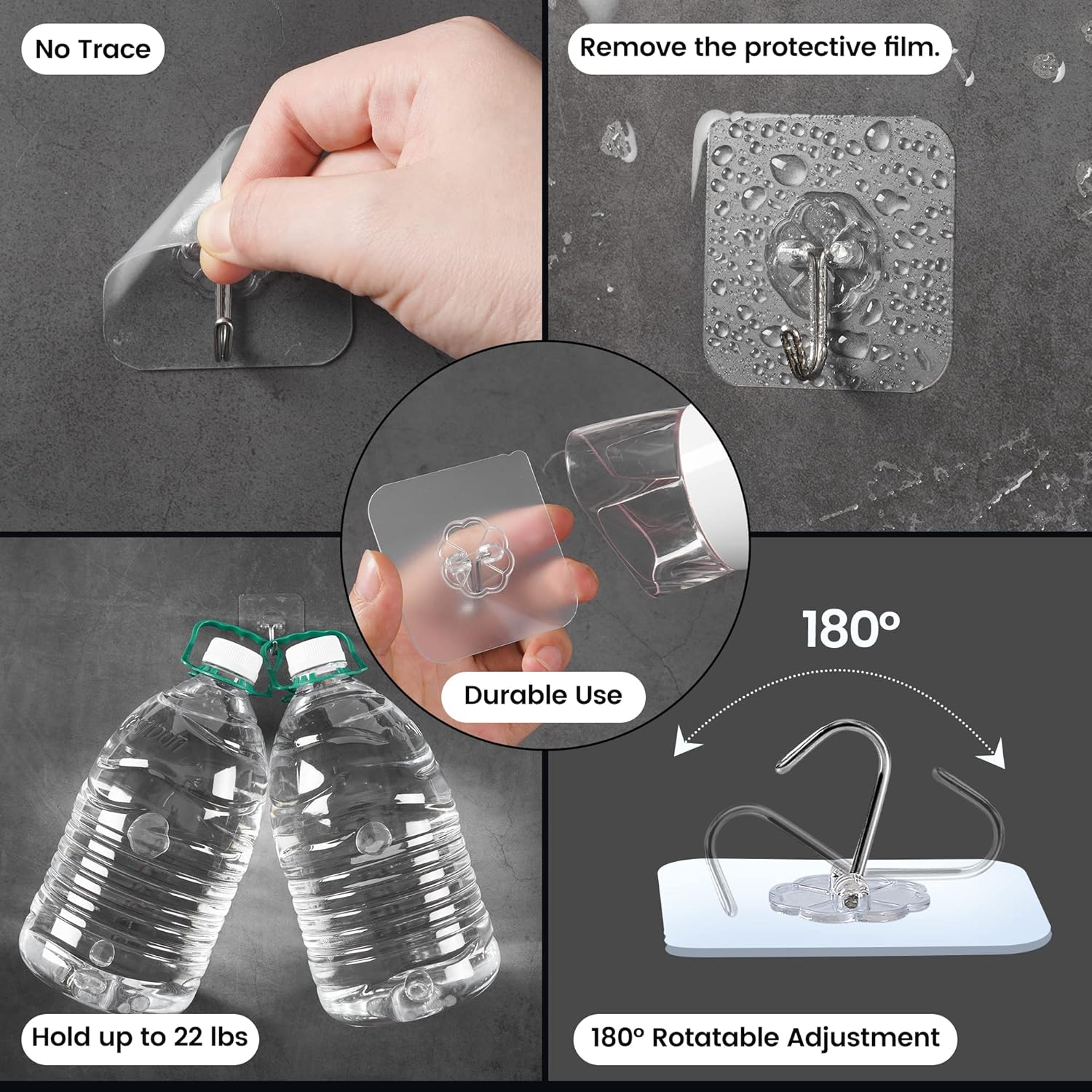 Adhesive Hooks Heavy Duty 22lb - Robe Hook Adhesive recensie en prijs