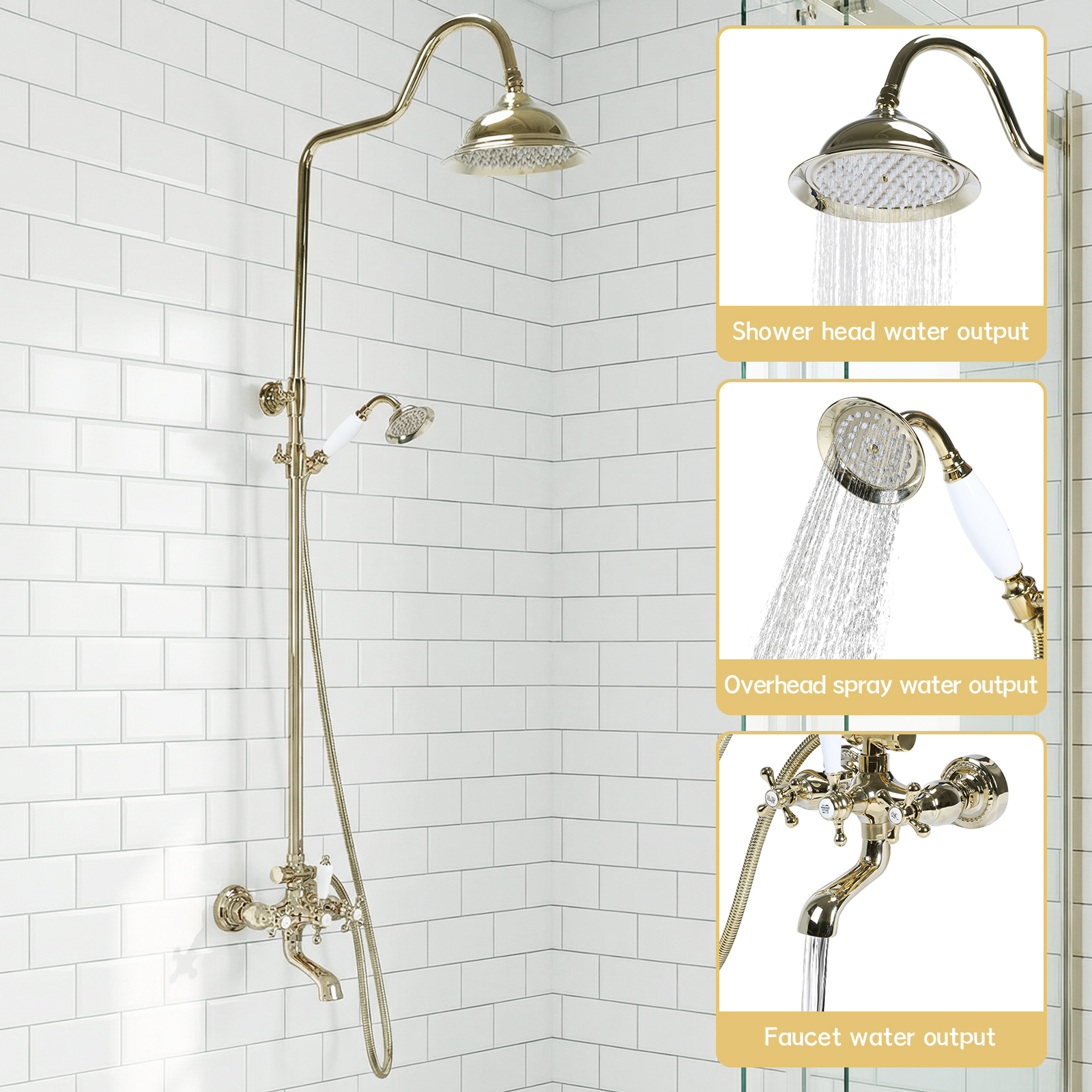 Exposed Shower System with Kno - Home Bathroom Wear recensie en prijs