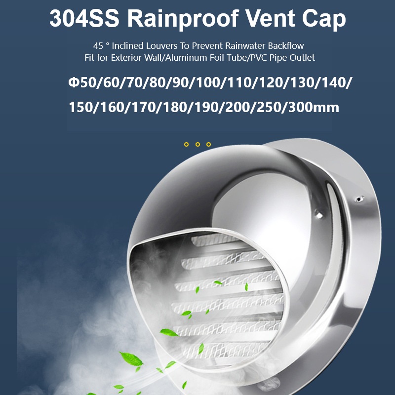 304SS Rainproof Vent Cap 45 °  - Home Bathroom Vent recensie en prijs
