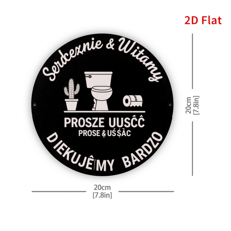 Vintage 7.87in Aluminum Sign,  - Home Bathroom Etiquette recensie en prijs