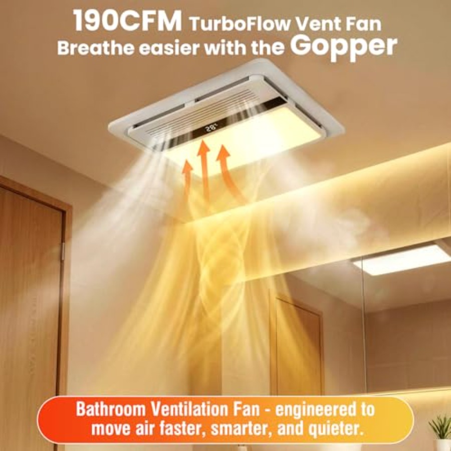 4-in-1 Bathroom Exhaust Fan wi - Home Bathroom Vent recensie en prijs