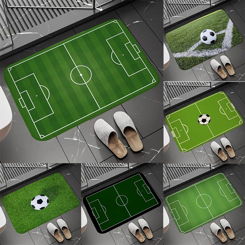Soccer Field Pattern Door Mat  - Zara Home Bathroom Rug recensie en prijs