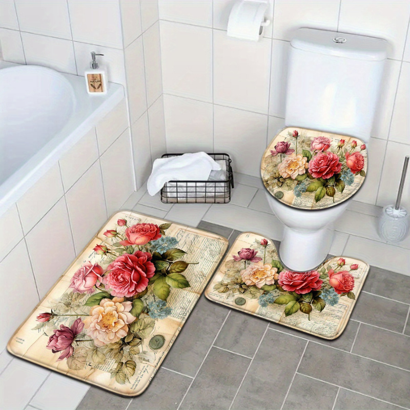 VIKAMA Vintage Floral Bath Mat - Zara Home Bathroom Rug recensie en prijs