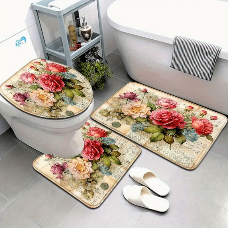 VIKAMA Vintage Floral Bath Mat - Zara Home Bathroom Rug recensie en prijs